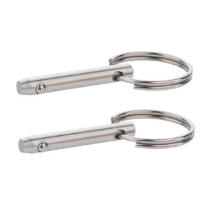 2 Pack Quick Release Pin, Diameter 0.197"(5mm), Overall Length 1.385"(35mm), Full 316 Stainless Steel, Bimini Top Pin, Marine Hardware, All Parts are Made of 316 Stainless Steel