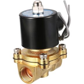 uxcell 1/2" PT DC24V Brass Normally Closed Direct Acting Electric Solenoid Valve