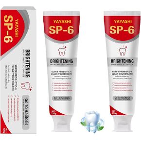 2Pcs Sp-6 Ultra Whitening Toothpaste, YAYASHI Sp-6 Probiotic Brightening Toothpaste,Deep Cleaning Care Fresh Breath Toothpaste.