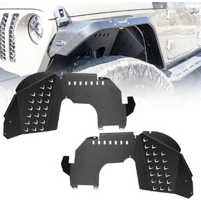 I1MOTOR بطانات الحاجز الداخلي لعام 2019 2020 2021 2022 2023 Jeep Gladiator JT 2WD & 4WD، 4 قطع أمامية وخلفية للطرق الوعرة من سبائك الصلب مشاعل سبلاش واقيات الطين وعجلات غطاء جيد in Kuwait