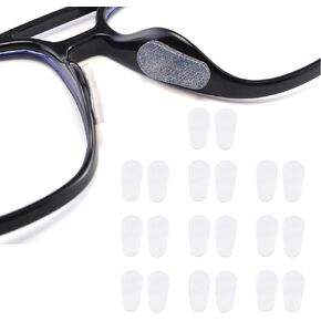 Adhesive Nose Pad, 10 Pairs Eyeglass Nose Pads Stick On Silicone Anti-Slip for Glasses Sunglasses,Clear,1.0mm