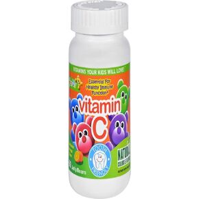 YUM-V's Vitamin C Chewable Jellies (Gummies) for Kids, Orange Flavor; Daily Dietary Supplement for Children, Kosher/Halal, Gluten-Free (60 Count)