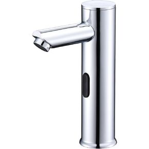 Automatic Faucet touchless Commercial Motion Sensor Bathroom Faucet with Cover Plate Vanity Faucets Hands Free Waterfall Bathroom Water Tap with Control Box and Temperature Mixer by Bodqemr…