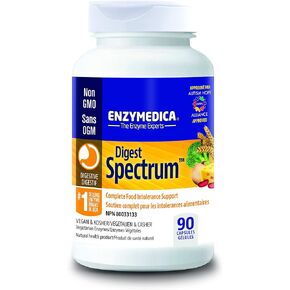 Enzymedica Digest Spectrum, Non GMO, Vegan, 90 Capsules (Pack of 1)