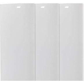 شرائح بديلة للمكفوفين الرأسية من الفينيل/PVC، 3 عبوات، باللون الأبيض الفاتح - نمط أملس ومنحني - طول صديق للبيئة وقابل للتشذيب - مثالي لاستبدال الستائر المكسورة in Kuwait