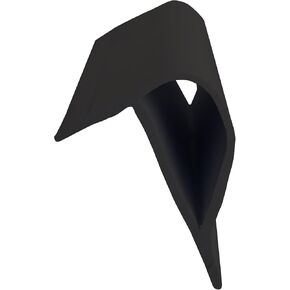 Dock Edge + Slant P PVC Profile Dock Guard, Black, 16'