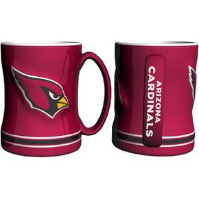 NFL Sculpted Coffee Mug, 14 Ounces, Arizona Cardinals