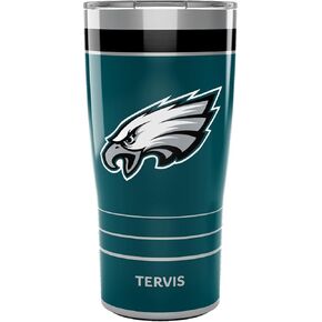 Tervis Traveler NFL Philadelphia Eagles - MVP Triple Walled Insulated Tumbler Travel Cup Keeps Drinks Cold & Hot, 20oz, Stainless Steel