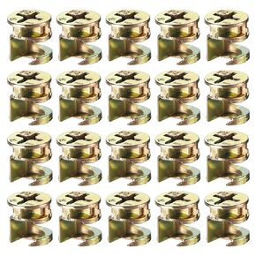 uxcell Cam Lock Nut for Furniture, 20pcs 9.35x9.6mm Joint Connector Locking Nuts Furniture Connecting Cam Fittings