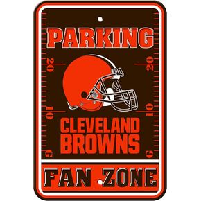 NFL Cleveland Browns Fan Zone Plastic Parking Sign, Team Color