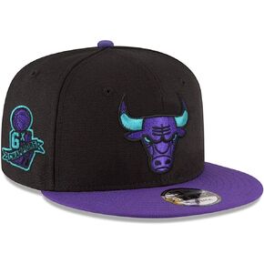 New Era Chicago Bulls 9FIFTY 6X NBA Finals Champions Retro 6 Aqua Snapback Cap, Adjustable Hat in Saudi Arabia