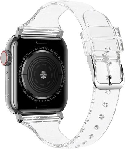 Compatible for Amazfit Bip 5 Band, Lamshaw 22mm Soft Silicone Glitter Clear Sport Strap Compatible with Amazfit Balance / Bip 5 / Cheetah Pro / Cheetah / GTR 47mm / GTR 2 / GTR 3 / GTR 3 Pro / GTR 4 / GTR 2e / Falcon / Stratos Smartwatch in Saudi Arabia
