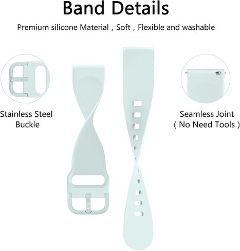 Vancle bands Compatible with Garmin Vivoactive 3 /Vivoactive 3 Music band, 20mm Soft Silicone Strap Replacement Wristband for Garmin Vivomove/Vivomove 3/ HR/LUXE/Style/Sport/Trend in Saudi Arabia