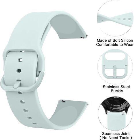 Vancle bands Compatible with Garmin Vivoactive 3 /Vivoactive 3 Music band, 20mm Soft Silicone Strap Replacement Wristband for Garmin Vivomove/Vivomove 3/ HR/LUXE/Style/Sport/Trend in Saudi Arabia