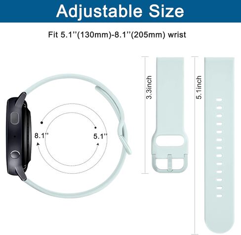 Vancle bands Compatible with Garmin Vivoactive 3 /Vivoactive 3 Music band, 20mm Soft Silicone Strap Replacement Wristband for Garmin Vivomove/Vivomove 3/ HR/LUXE/Style/Sport/Trend in Saudi Arabia