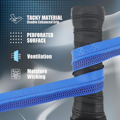 2PACK Pickleball Paddle Grip Tapes - Replacement Grip Wrap for All Pickleball Racket Handle- Moisture Wicking Surface & Comfort Grip in Saudi Arabia