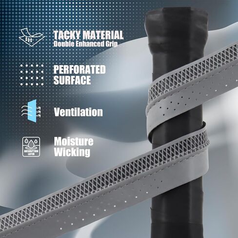 2PACK Pickleball Paddle Grip Tapes - Replacement Grip Wrap for All Pickleball Racket Handle- Moisture Wicking Surface & Comfort Grip in Kuwait