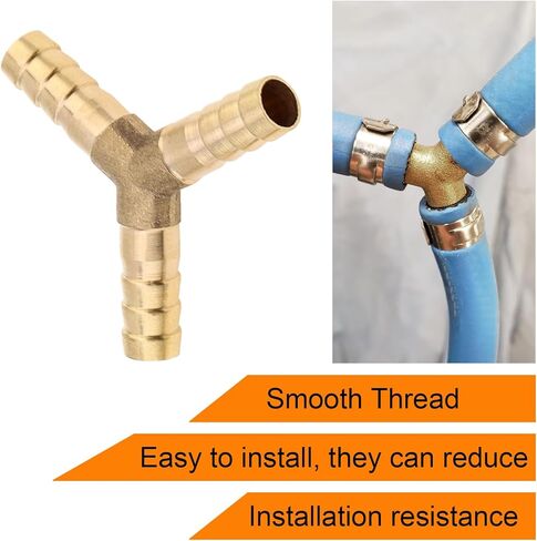 5 قطعة 1/4 بوصة 3 طرق Y-شكل النحاس المحملة الشائكة وصلة لتركيب خرطوم السباكة/بناء الطرق ، محول الاتحاد المشترك in Kuwait