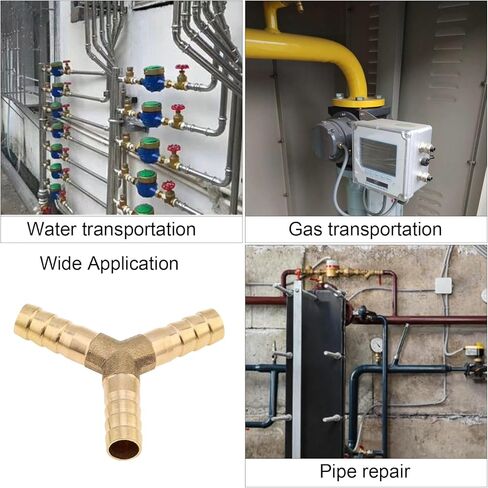 5 قطعة 1/4 بوصة 3 طرق Y-شكل النحاس المحملة الشائكة وصلة لتركيب خرطوم السباكة/بناء الطرق ، محول الاتحاد المشترك in Kuwait