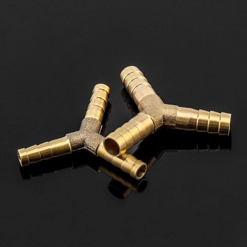 5 قطعة 1/4 بوصة 3 طرق Y-شكل النحاس المحملة الشائكة وصلة لتركيب خرطوم السباكة/بناء الطرق ، محول الاتحاد المشترك in Kuwait