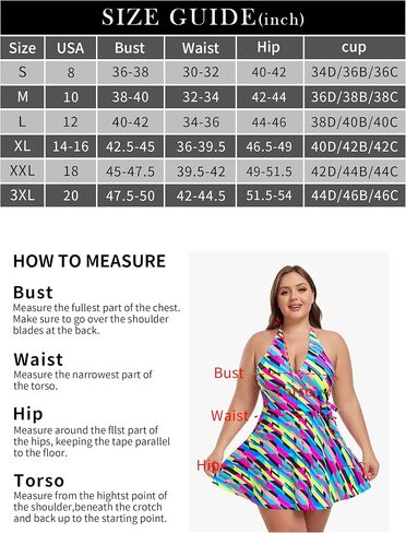 Ocean Blues Women's V-Neck One Piece Swimdress Halter Wrap Swimsuit Tummy Control One Piece Skirt Bathing Suit in Saudi Arabia