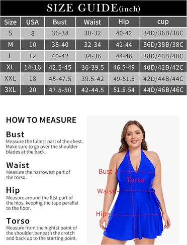 Ocean Blues Women's V-Neck One Piece Swimdress Halter Wrap Swimsuit Tummy Control One Piece Skirt Bathing Suit in Saudi Arabia