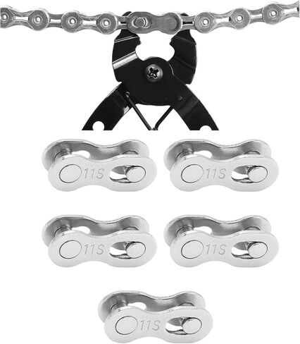Hapivida Bicycle Missing Link, 5pairs 6/7/8/9/10/11/12 Speed Steel Material Quick Release Link Bike Chain Link Connector Reusable Quick Coupling in Kuwait