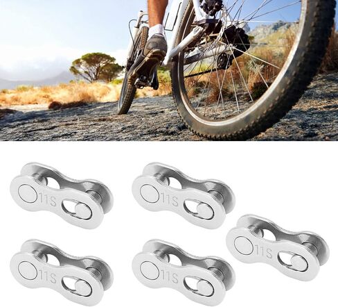 Hapivida Bicycle Missing Link, 5pairs 6/7/8/9/10/11/12 Speed Steel Material Quick Release Link Bike Chain Link Connector Reusable Quick Coupling in Kuwait