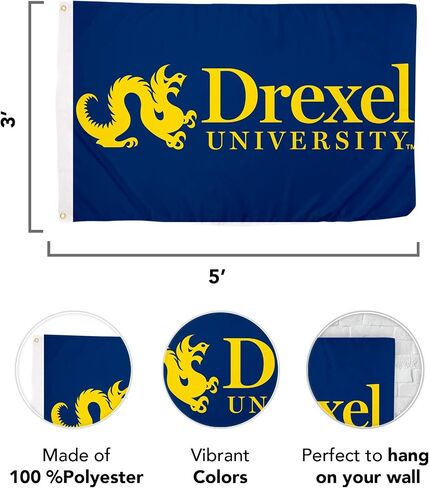 Desert Cactus Drexel University Flag Dragons Flag Banners 100% Polyester Indoor Outdoor 3x5 feet Flags (Style 5a) in Saudi Arabia
