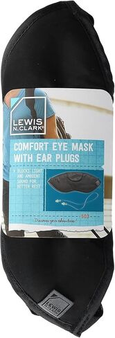 قناع العين المريح من لويس إن كلارك مع سدادات الأذن (أسود) in Kuwait