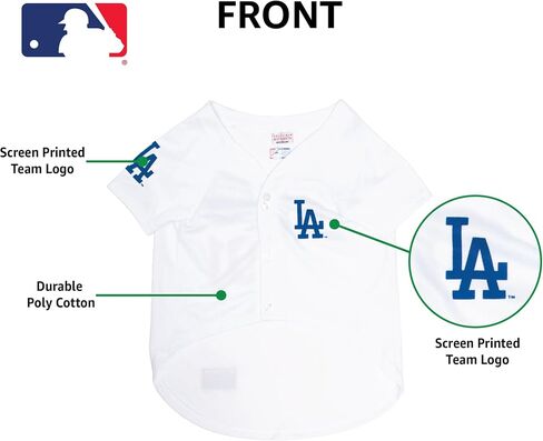 Pets First MLB Los Angeles Dodgers Dog Jersey, Large in Saudi Arabia