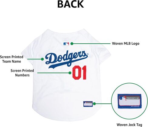 Pets First MLB Los Angeles Dodgers Dog Jersey, Large in Saudi Arabia