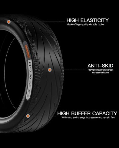 إطار stio Jelly متوافق مع Ninebot بواسطة Segway F2 / F2 Pro / F2 Plus / F20D / F30D / F40DⅡ إطار خارجي مطاطي للفراغ 10 بوصة غير قابل للانزلاق 10 × 2.5 ملحقات أصلية للسكوتر بدون إطار in Kuwait