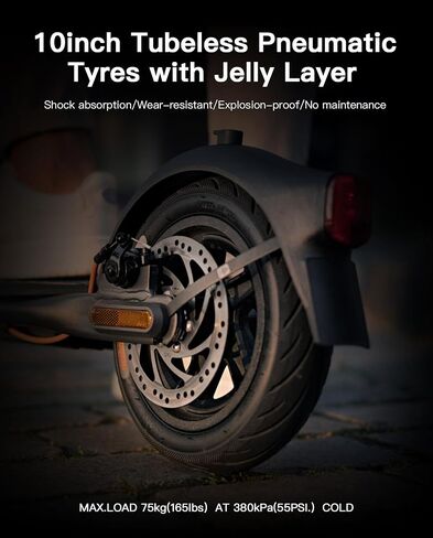 إطار stio Jelly متوافق مع Ninebot بواسطة Segway F2 / F2 Pro / F2 Plus / F20D / F30D / F40DⅡ إطار خارجي مطاطي للفراغ 10 بوصة غير قابل للانزلاق 10 × 2.5 ملحقات أصلية للسكوتر بدون إطار in Kuwait