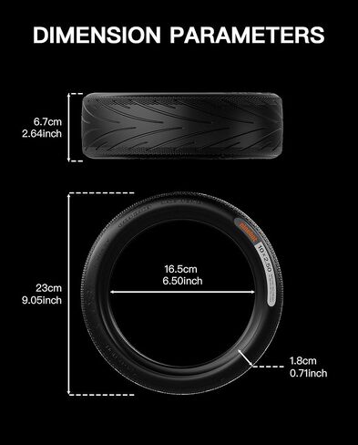 إطار stio Jelly متوافق مع Ninebot بواسطة Segway F2 / F2 Pro / F2 Plus / F20D / F30D / F40DⅡ إطار خارجي مطاطي للفراغ 10 بوصة غير قابل للانزلاق 10 × 2.5 ملحقات أصلية للسكوتر بدون إطار in Kuwait