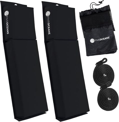 Five Oceans Contour Fender, Boat Fenders, Boat Bumpers for Docking, 24-Inch Length, with 3/8-Inch x 5-Foot Fender Line and Convenient Storage Bag, Waterproof PVC Fabric in Saudi Arabia