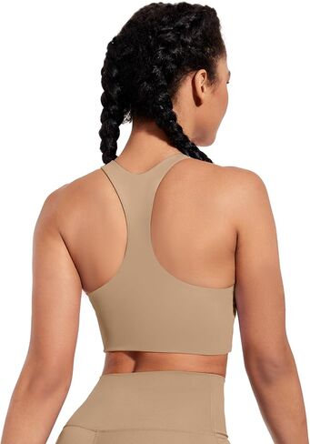 XUNYU Racerback Sports Bras for Women Workout Tops with Built in Bra Crop Tank Top Scoop Neck Wireless Yoga Gym bra in Saudi Arabia
