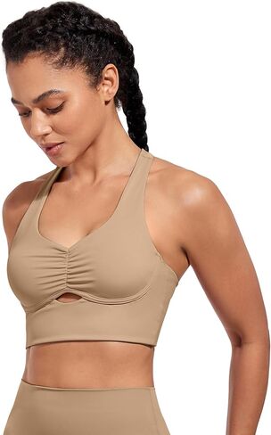 XUNYU Racerback Sports Bras for Women Workout Tops with Built in Bra Crop Tank Top Scoop Neck Wireless Yoga Gym bra in Saudi Arabia