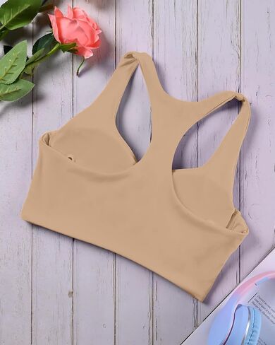 XUNYU Racerback Sports Bras for Women Workout Tops with Built in Bra Crop Tank Top Scoop Neck Wireless Yoga Gym bra in Saudi Arabia