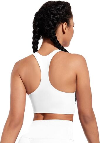 XUNYU Racerback حمالات الصدر الرياضية للنساء ملابس علوية للتمرين مع حمالة صدر مدمجة بدون أكمام، فتحة رقبة واسعة، حمالة صدر لاسلكية لليوجا والجيم in Kuwait
