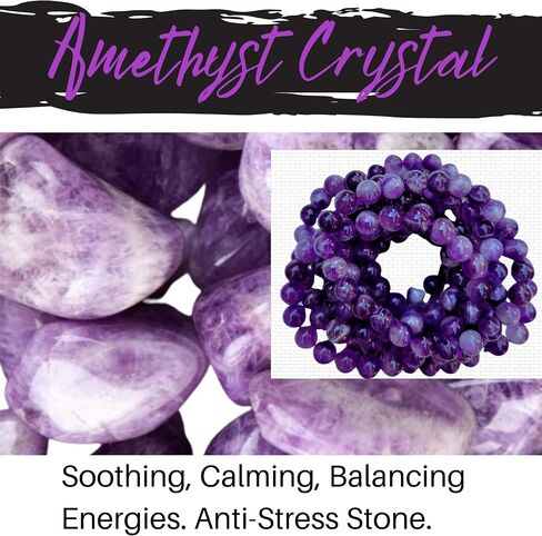 Selenite Charging Bowl & Amethyst Crystal Bracelet Gift Set - Polished Thickly Hand-Carved, Moroccan Crystal Holder to Charge, Cleanse Crystals, Smudging Bowl, Spiritual Gifts Set (Amethyst) in Kuwait