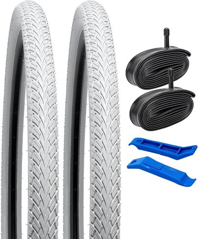 YUNSCM 2-PCS 26" إطارات دراجة 26x1.75/47-559 و26" أنابيب دراجة شديدة التحمل صمام Schrader AV32mm متوافق مع 26x1.50 26x1.75 26x1.90 26x1.95 إطارات وأنابيب دراجة (G-5001) in Saudi Arabia