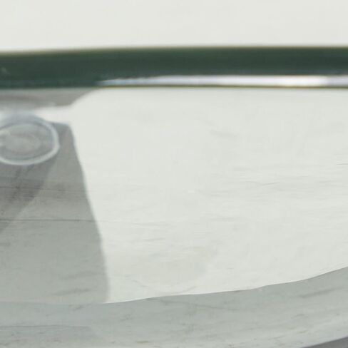 Deco 79 Glass Kitchen Serving Bowl with Black Wooden Stand, 18" x 13" x 8", Clear in Saudi Arabia