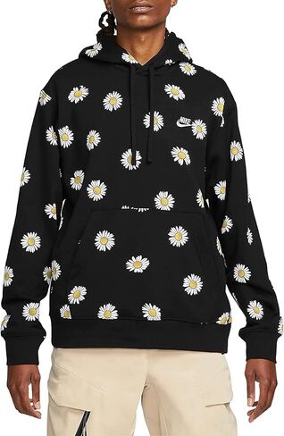 Nike Sportswear Sport Essentials Men's French Terry Pullover Hoodie,Style: DM6907-010 (as1, alpha, xx_l, regular, regular, Standard, Black,White, XX-Large) in Saudi Arabia