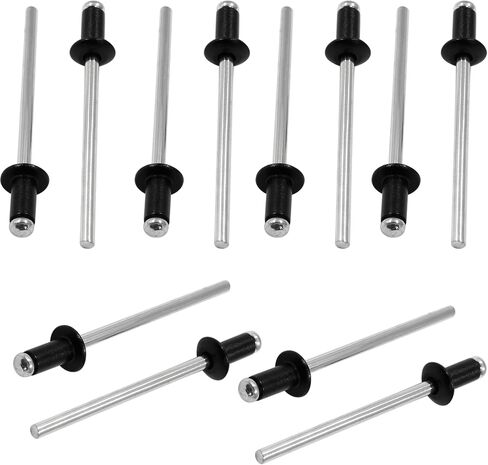 100 قطعة من uvbws 1/8" x 1/4" مسامير من الألومنيوم لتركيب الأثاث وقوارب الكاياك وإكسسوارات القوارب (أسود) in Saudi Arabia