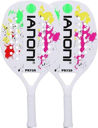 ianoni Beach Tennis Racket,Carbon Fiber Grit Face with EVA Memory Foam Core Beach Tennis Racket in Saudi Arabia