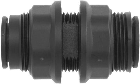 Brennan PCNY2700-06-06 PBT Push-to-Connect Tube Fitting, Bulkhead Union, 3/8" Tube OD in Kuwait