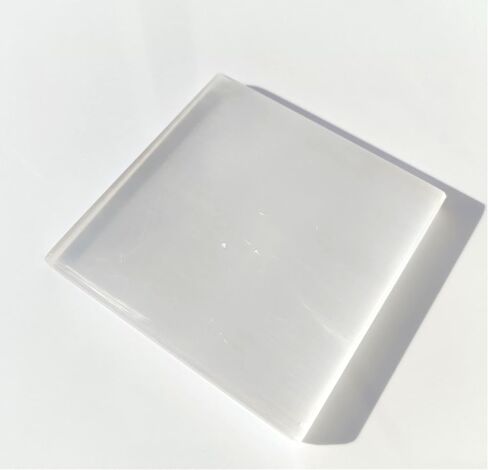 Products Selenite Crystals Charging Plate/Square/Tile Slab used for Cleanse and Charge Crystals Or Gemstones, Healing, Metaphysical, Meditation.(, 3.5" to 4 Inch) in Saudi Arabia