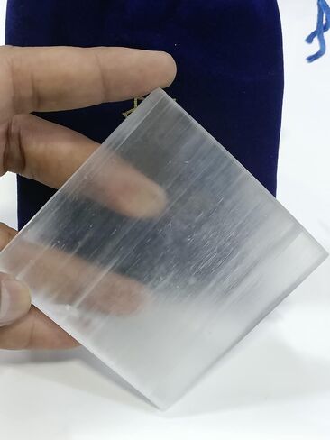 Products Selenite Crystals Charging Plate/Square/Tile Slab used for Cleanse and Charge Crystals Or Gemstones, Healing, Metaphysical, Meditation.(, 3.5" to 4 Inch) in Saudi Arabia