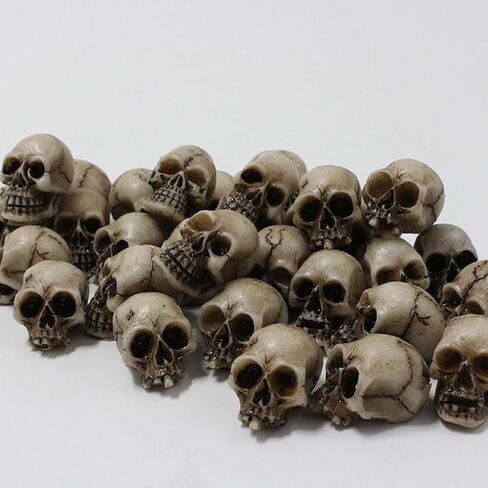 20 قطعة تمثال جماجم صغيرة للهالوين تمثال الهيكل العظمي للهالوين تمثال مصغر لرأس الهيكل العظمي لتزيين سطح المكتب للهالوين in Kuwait